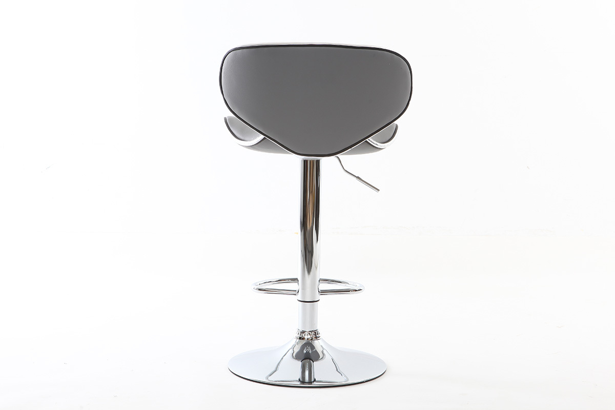 Tabourets de bar design gris (lot de 2) PEGASE