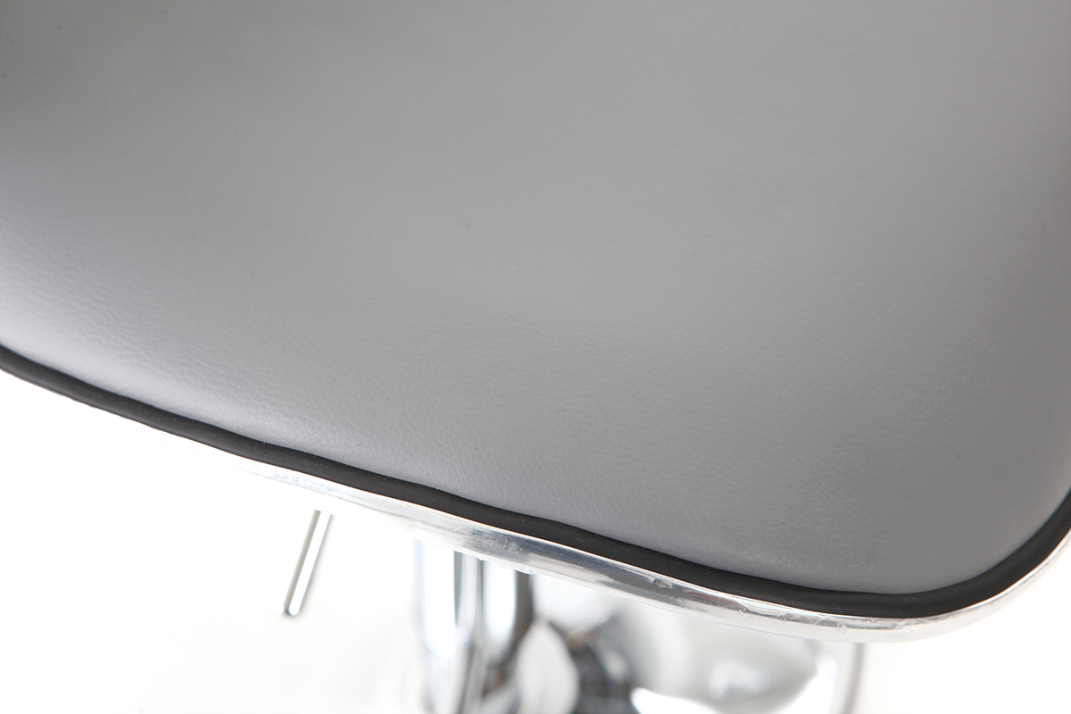 Tabourets de bar design gris (lot de 2) PEGASE