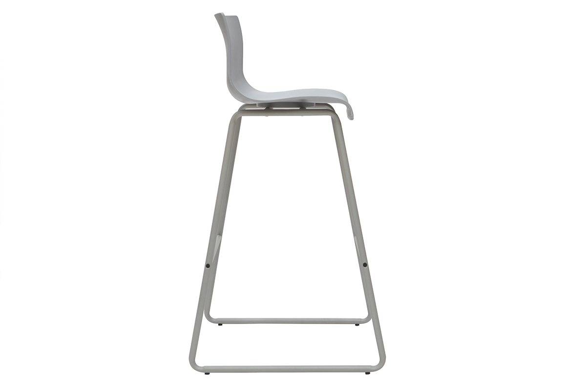 Tabourets de bar design gris 76 cm (lot de 2) ONA