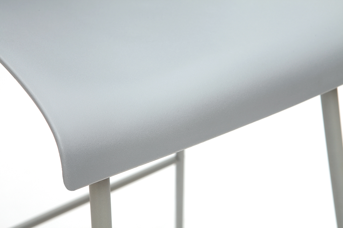 Tabourets de bar design gris 76 cm (lot de 2) ONA