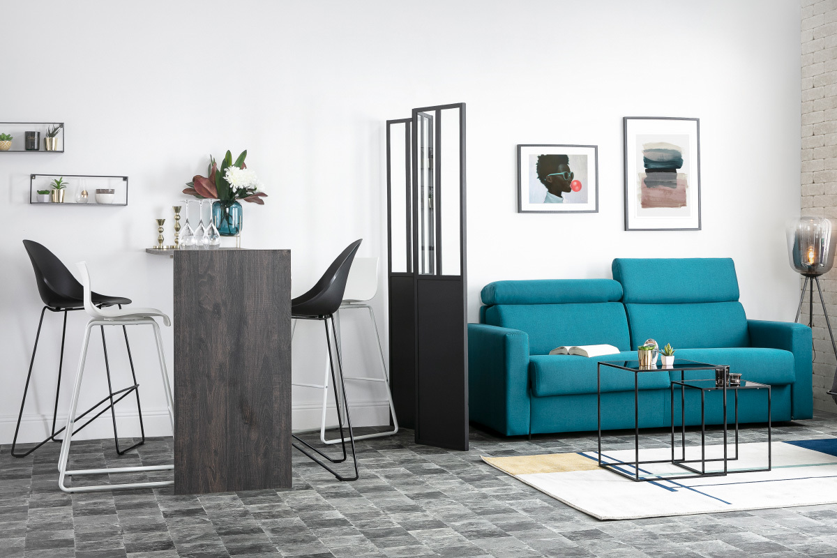 Tabourets de bar design gris 76 cm (lot de 2) ONA