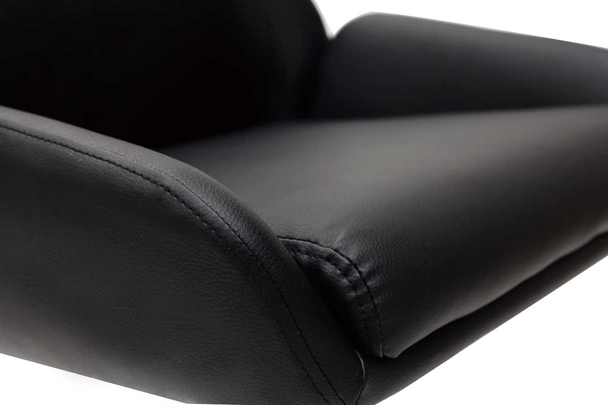 Tabourets de bar design noir (lot de 2) ALEK