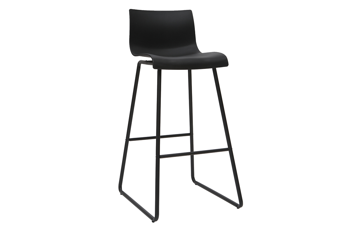 Tabourets de bar design noir (lot de 2) ONA