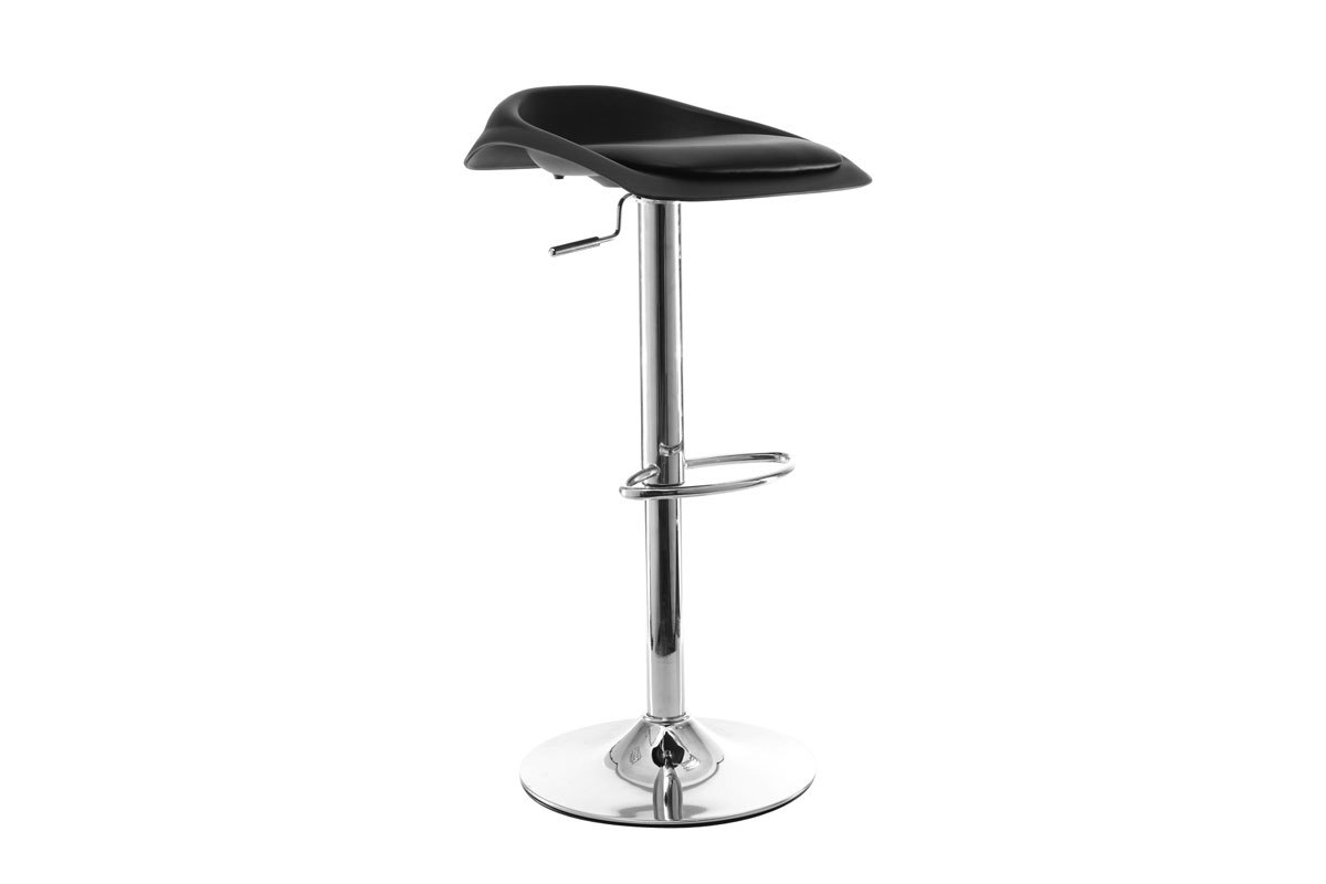 Tabourets de bar design noir (lot de 2) SYRIUS