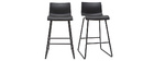 Tabourets de bar design noir 65 cm (lot de 2) ONA
