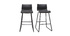 Tabourets de bar design noir 65 cm (lot de 2) ONA