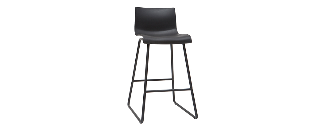 Tabourets de bar design noir 65 cm (lot de 2) ONA