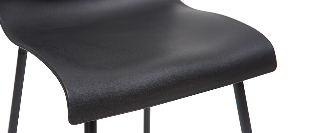 Tabourets de bar design noir 65 cm (lot de 2) ONA