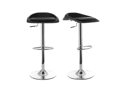 Tabourets de bar design noir - lot de 2 SYRIUS