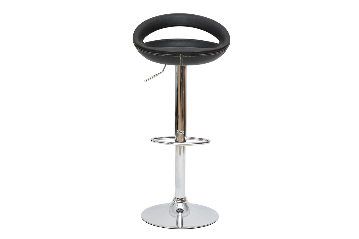 Tabourets de bar design noirs (lot de 2) COMET