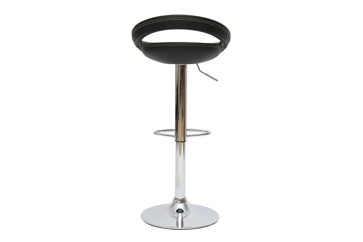 Tabourets de bar design noirs (lot de 2) COMET