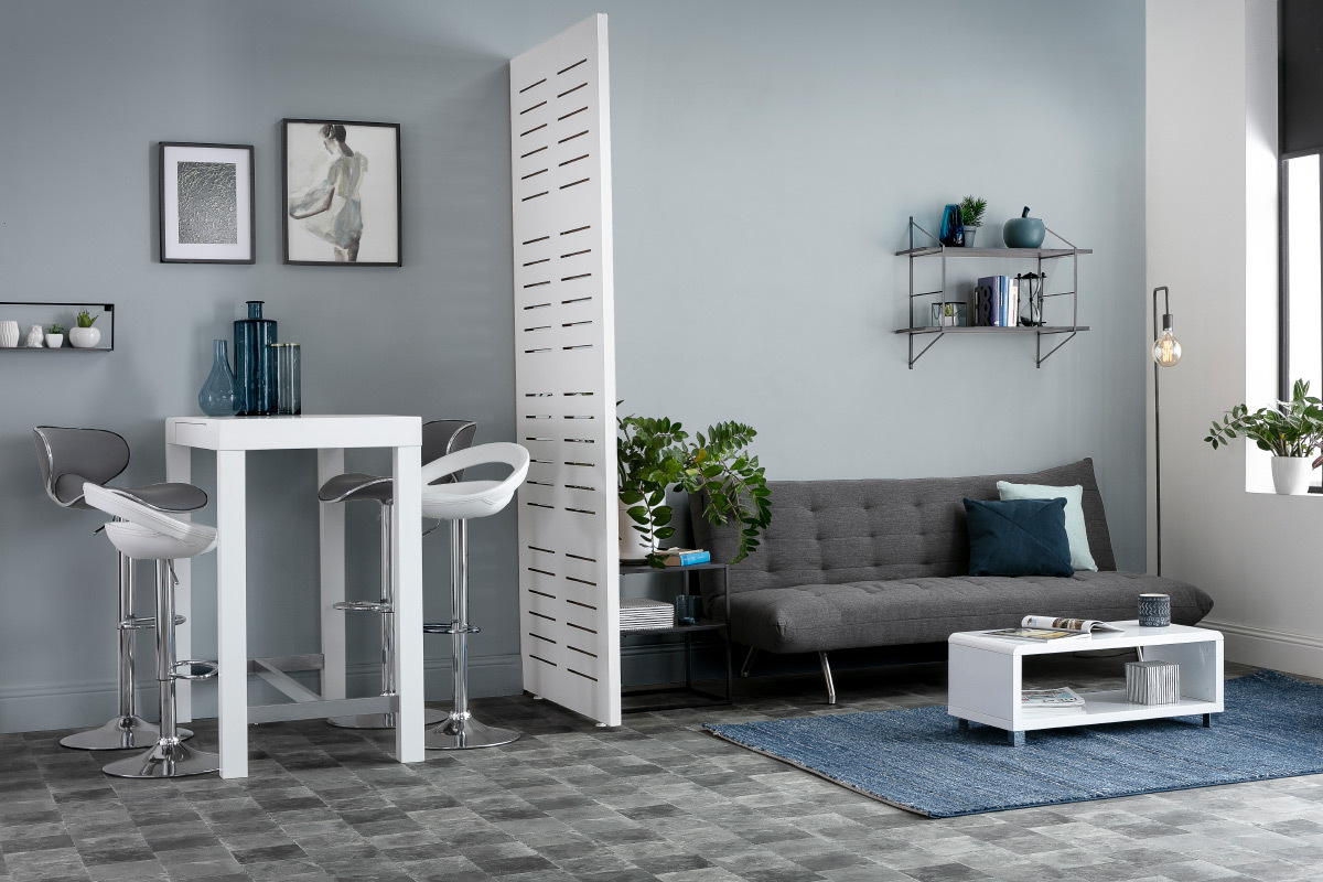 Tabourets de bar design noirs (lot de 2) COMET