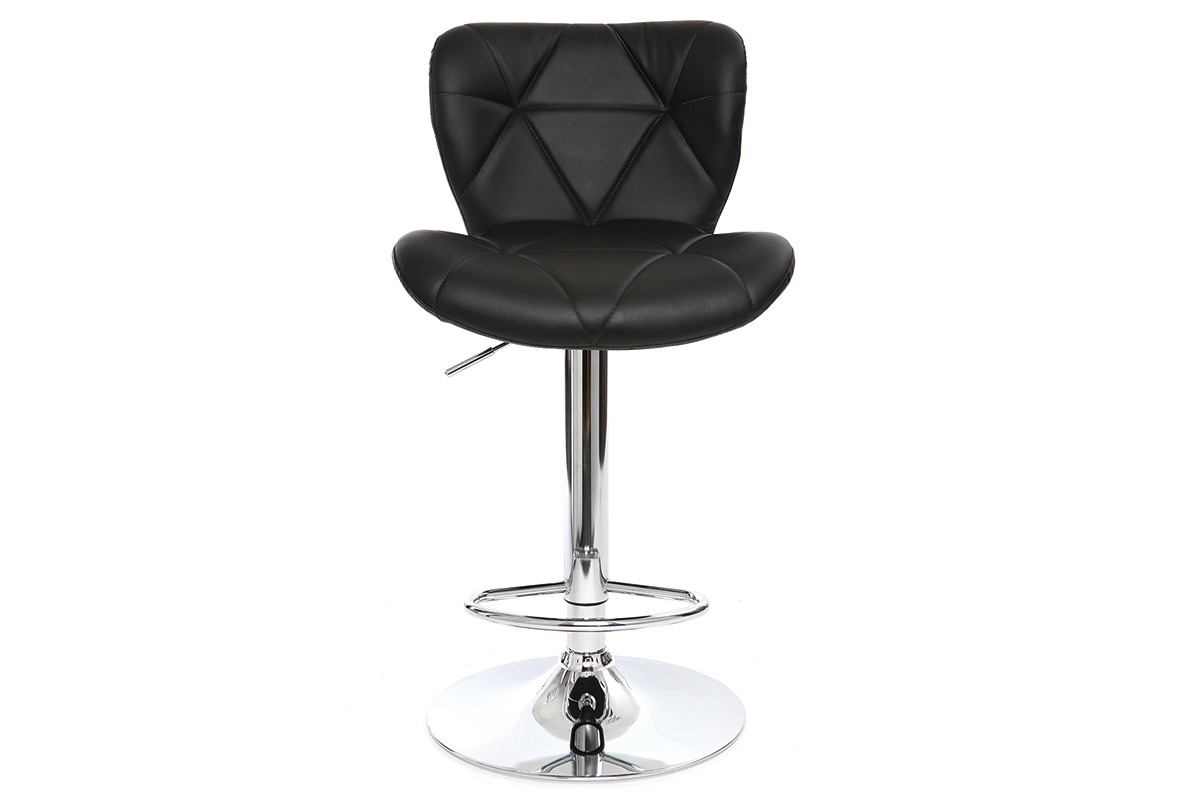 Tabourets de bar design noirs (lot de 2) DEREK