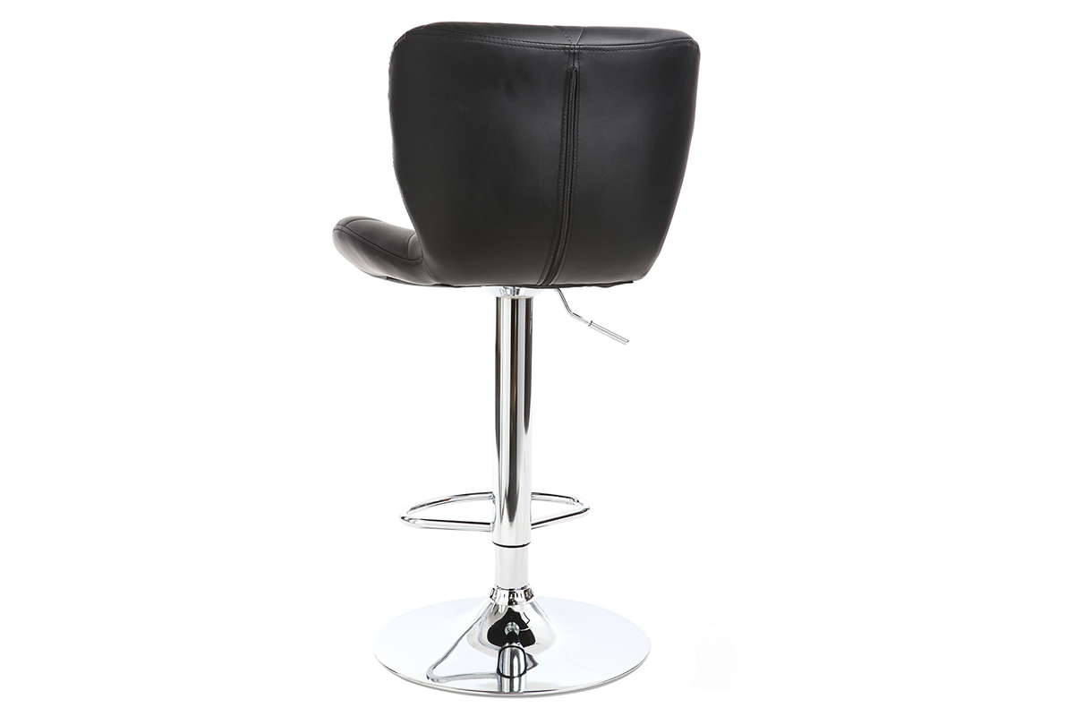 Tabourets de bar design noirs (lot de 2) DEREK