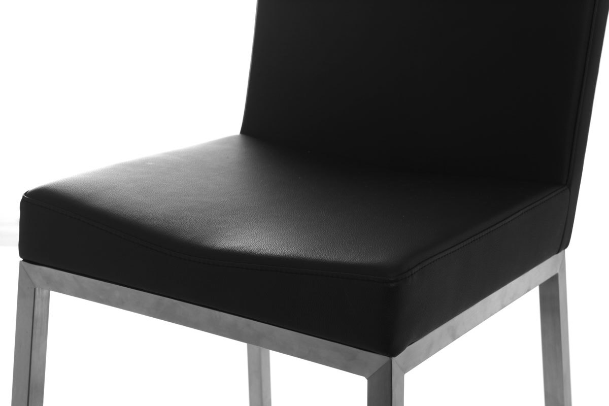 Tabourets de bar design noirs (lot de 2) EPSILON