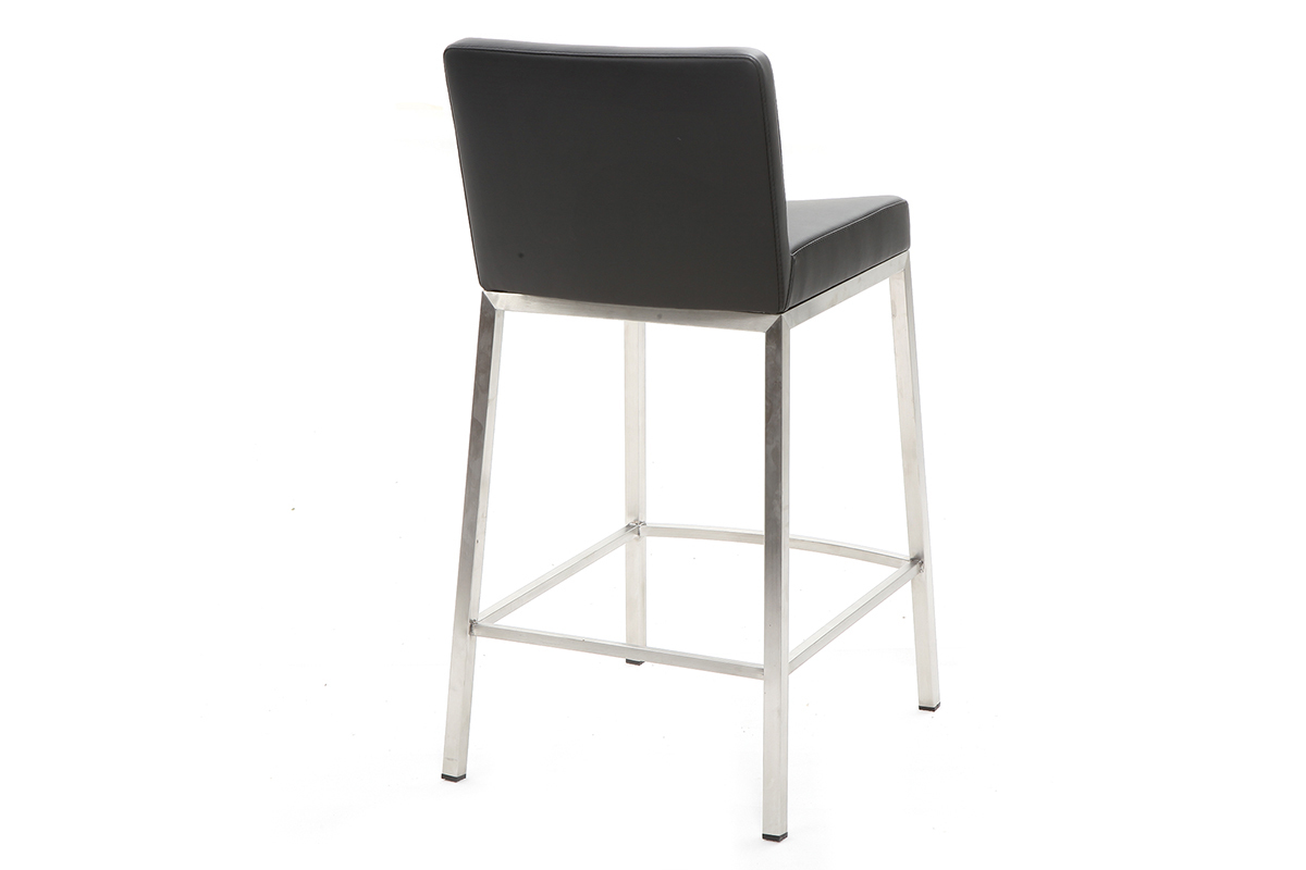 Tabourets de bar design noirs (lot de 2) EPSILON