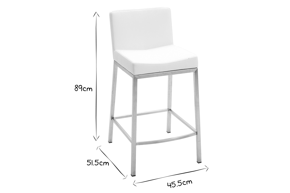 Tabourets de bar design noirs (lot de 2) EPSILON