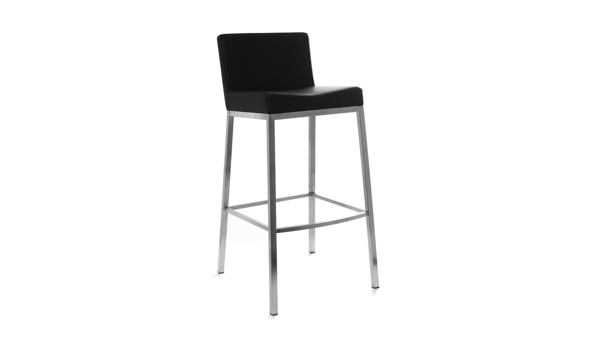 Tabourets de bar design noirs 76 cm EPSILON (lot de 2)