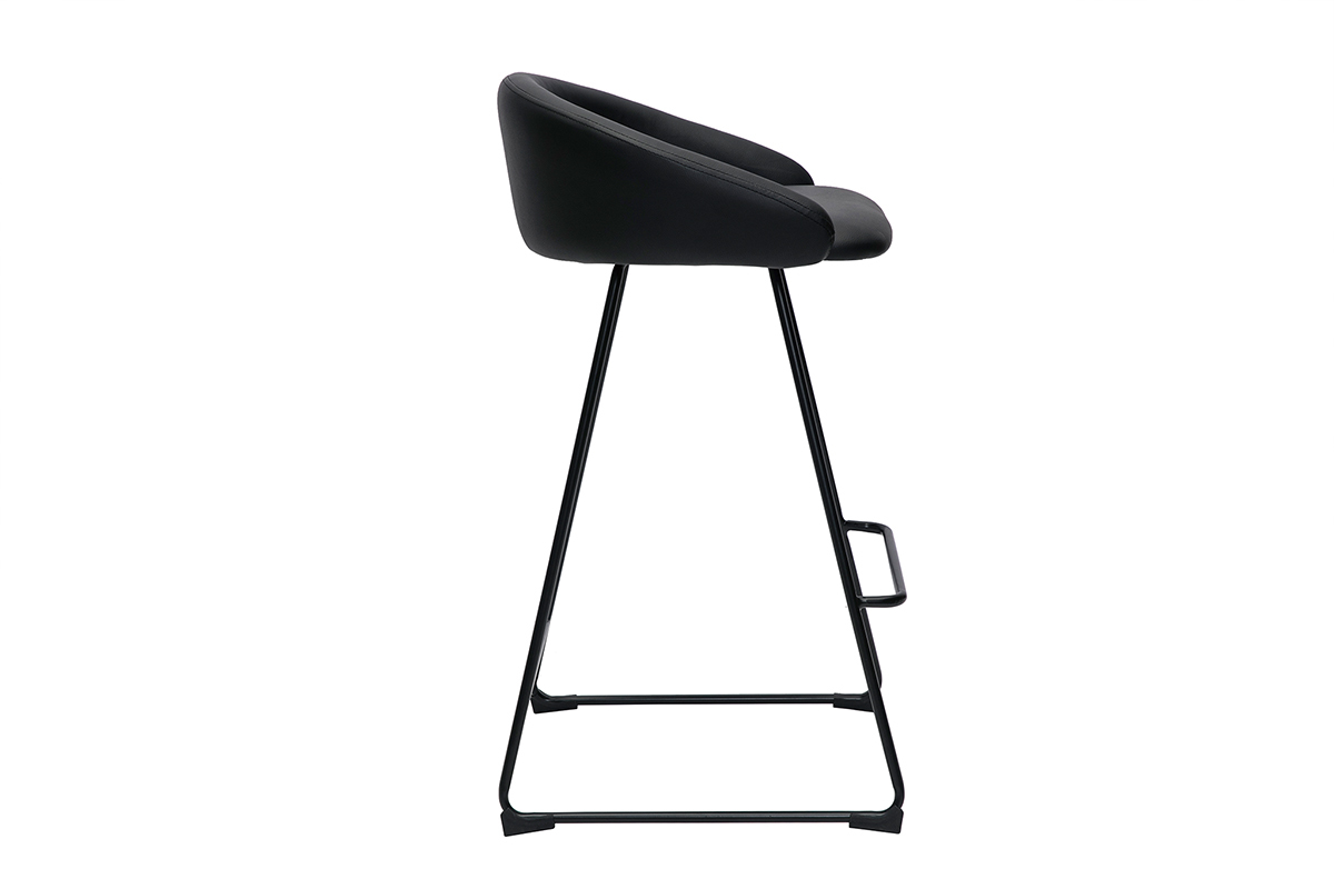 Tabourets de bar design noirs H69 cm (lot de 2) REYNOLD