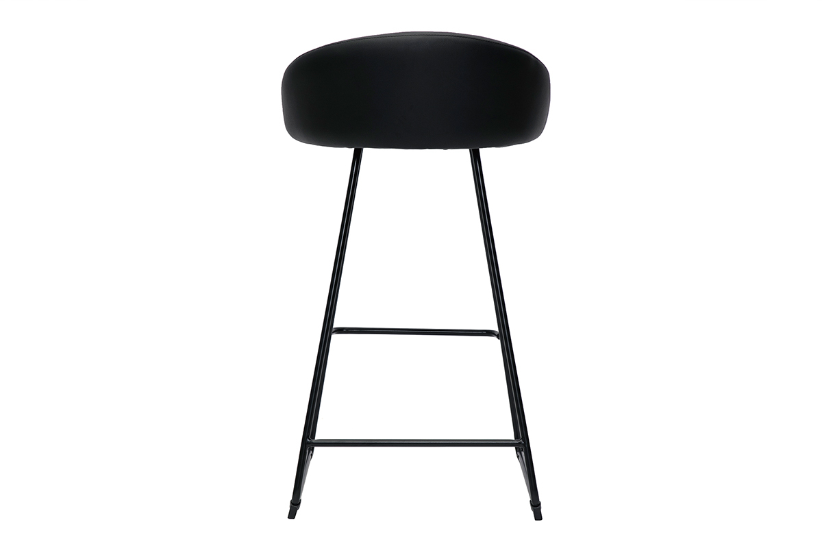 Tabourets de bar design noirs H69 cm (lot de 2) REYNOLD