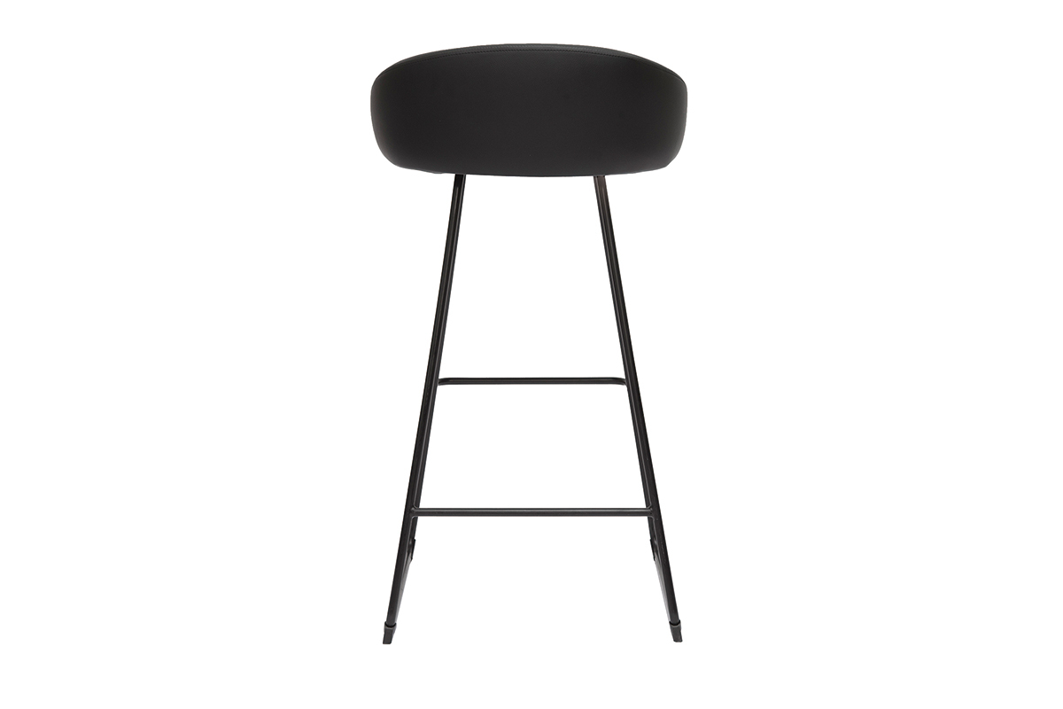 Tabourets de bar design noirs H75 cm (lot de 2) REYNOLD