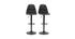 Tabourets de bar design r&eacute;glables noirs (lot de 2) COX