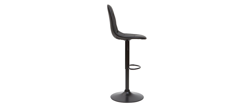 Tabourets de bar design r�glables noirs (lot de 2) COX