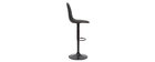 Tabourets de bar design r&eacute;glables noirs (lot de 2) COX