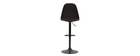 Tabourets de bar design r&eacute;glables noirs (lot de 2) COX