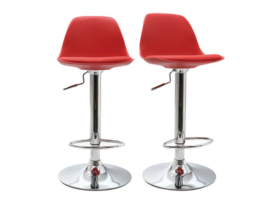 Tabourets de bar design rouges (lot de 2) STEEVY
