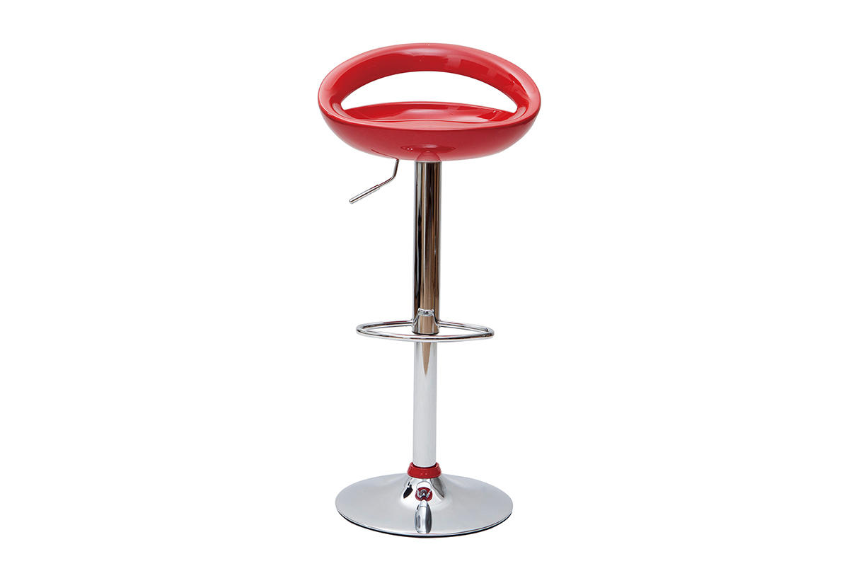 Tabourets de bar design rouges COMET (lot de 2)