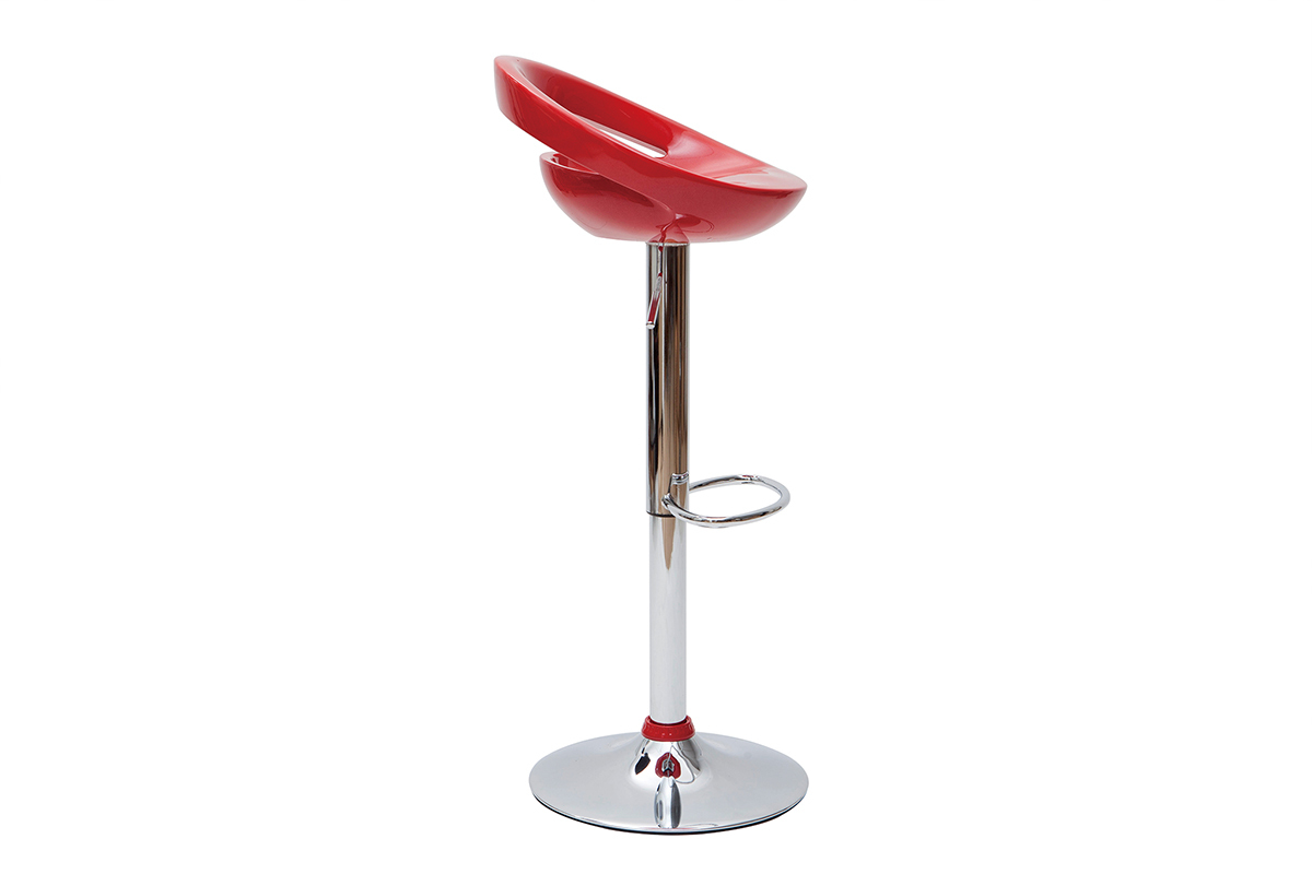 Tabourets de bar design rouges COMET (lot de 2)