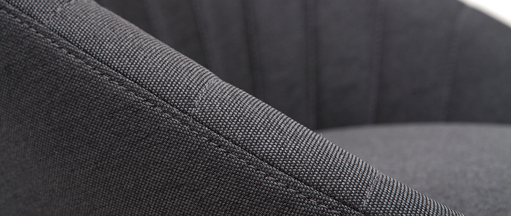 Tabourets de bar design tissu gris fonc� 65 cm (lot de 2) SHERU