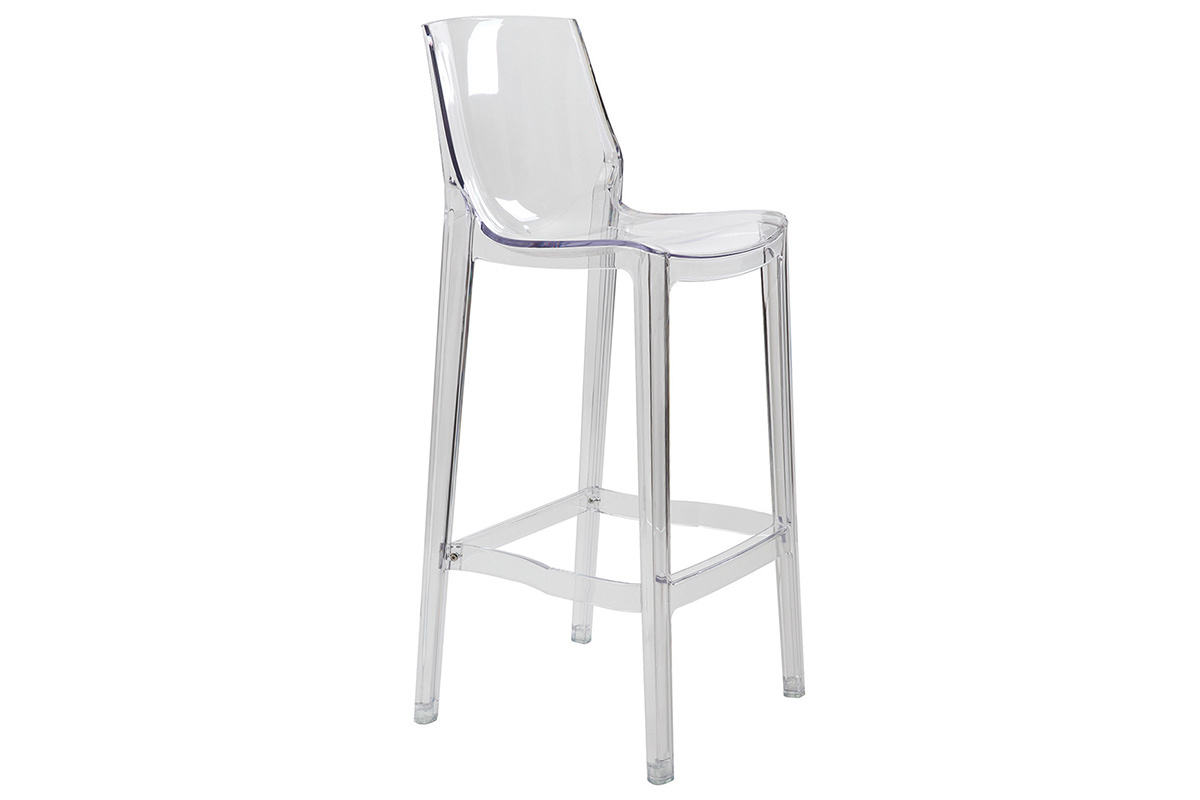 Tabourets de bar design transparents intrieur - extrieur  (lot de 2) YLAK