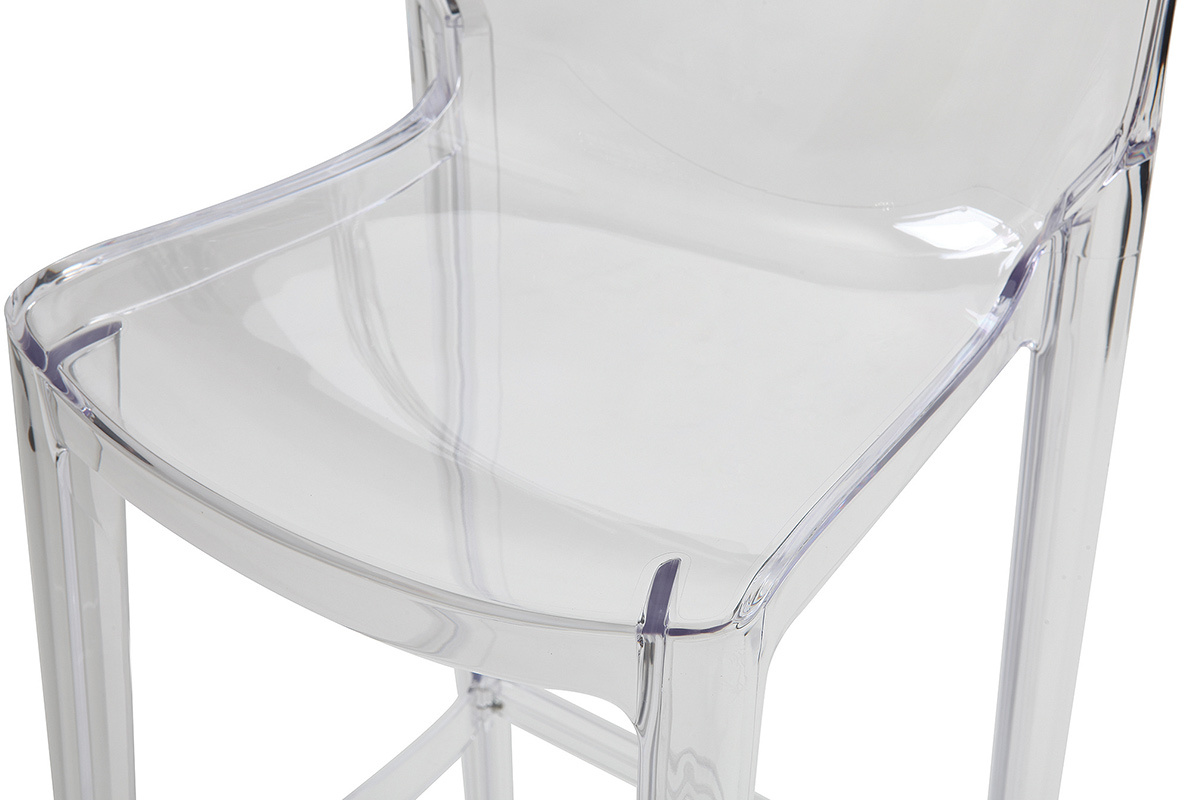 Tabourets de bar design transparents intrieur - extrieur  (lot de 2) YLAK