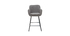 Tabourets de bar en tissu effet velours gris H67 cm (lot de 2) AMIKA