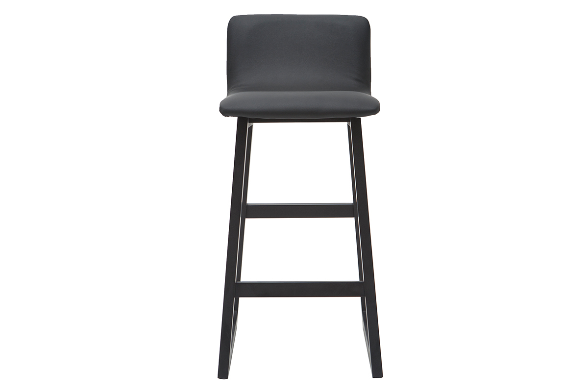 Tabourets de bar noirs H65 cm (lot de 2) OSAKA