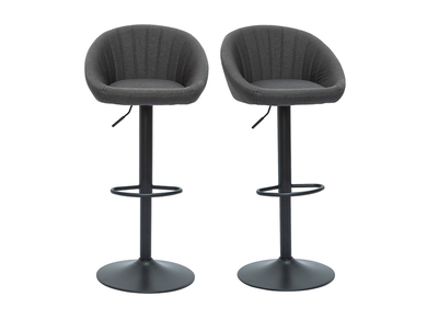 Tabourets de bar réglables design gris anthracite (lot de 2) SHERU