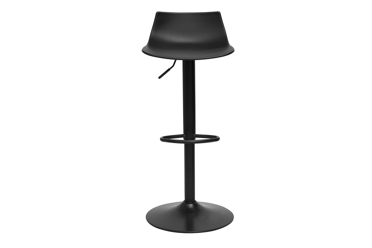 Tabourets de bar rglables design noirs (lot de 2) KELLY
