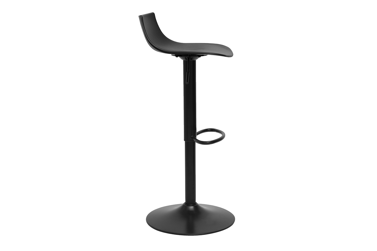 Tabourets de bar rglables design noirs (lot de 2) KELLY