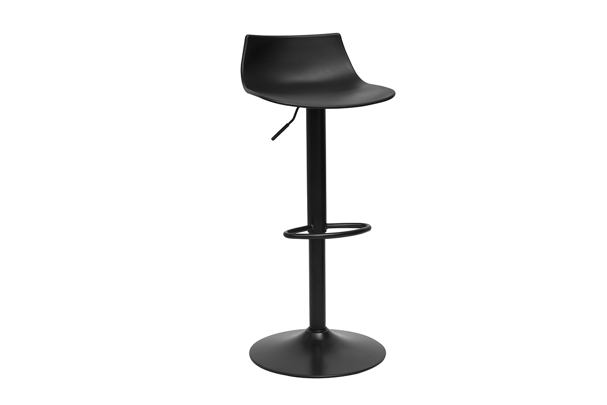 Tabourets de bar rglables design noirs (lot de 2) KELLY