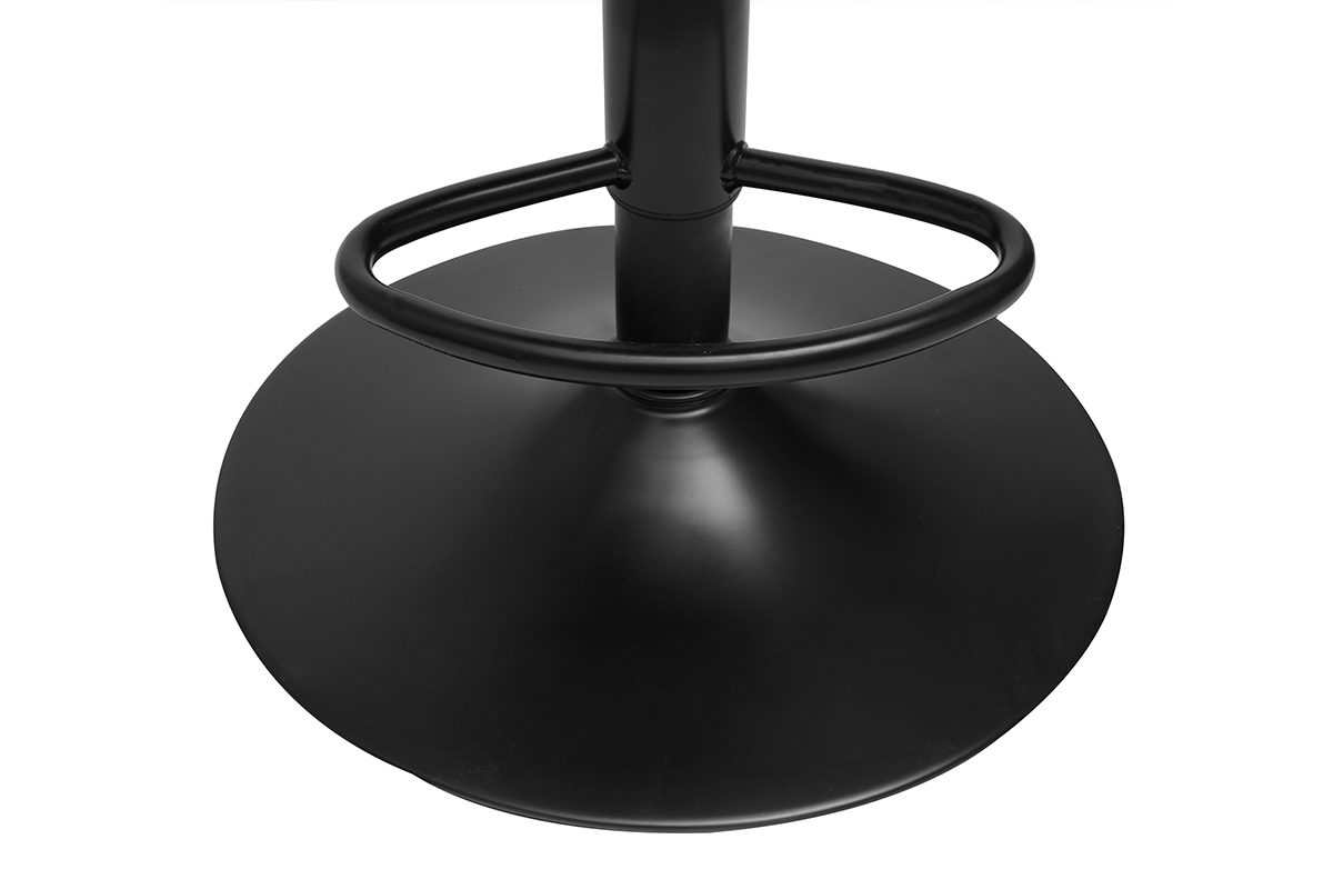 Tabourets de bar rglables design noirs (lot de 2) KELLY