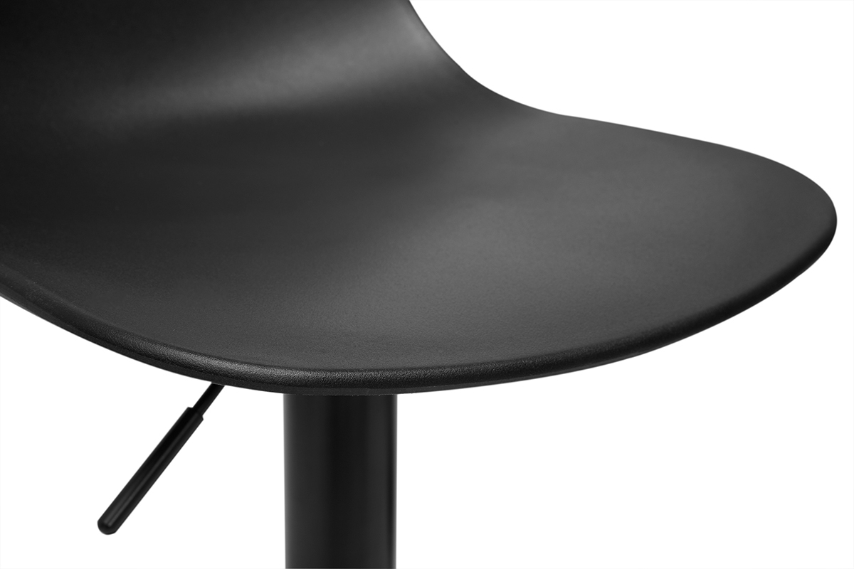 Tabourets de bar rglables design noirs (lot de 2) KELLY