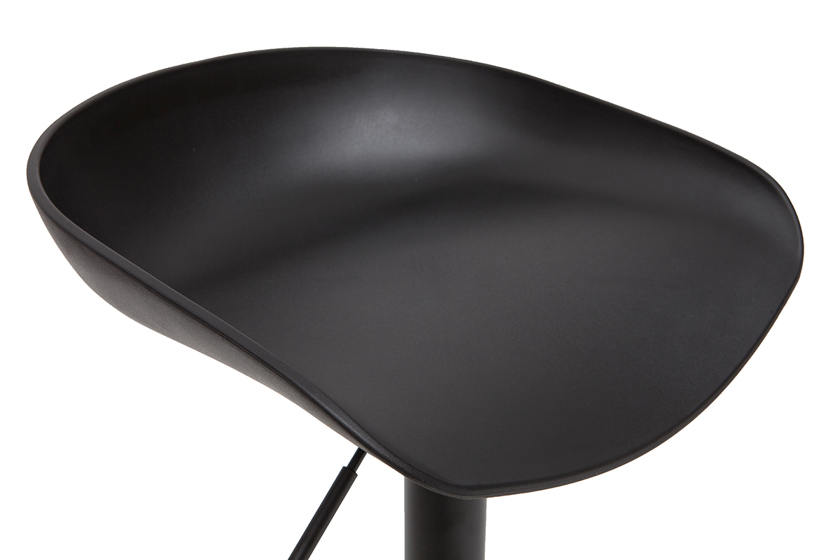 Tabourets de bar rglables design noirs  (lot de 2) PEBBLE