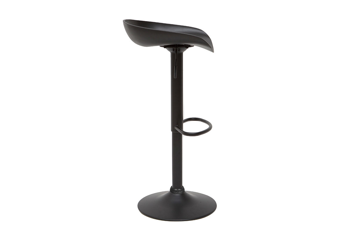 Tabourets de bar rglables design noirs  (lot de 2) PEBBLE