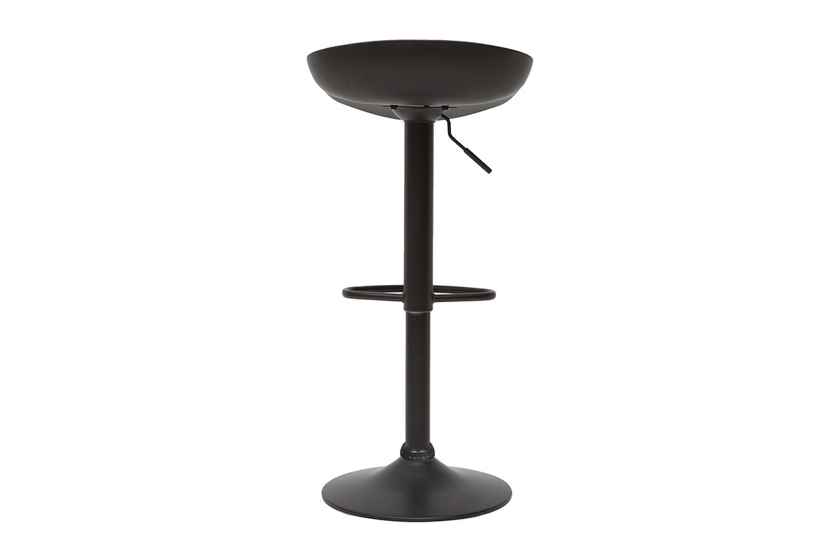 Tabourets de bar rglables design noirs  (lot de 2) PEBBLE