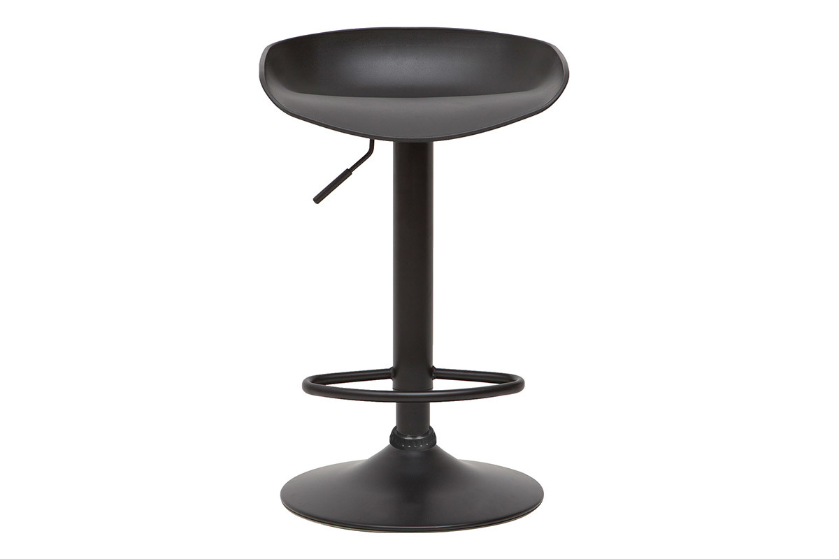 Tabourets de bar rglables design noirs  (lot de 2) PEBBLE