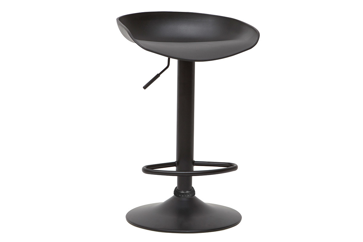 Tabourets de bar rglables design noirs  (lot de 2) PEBBLE