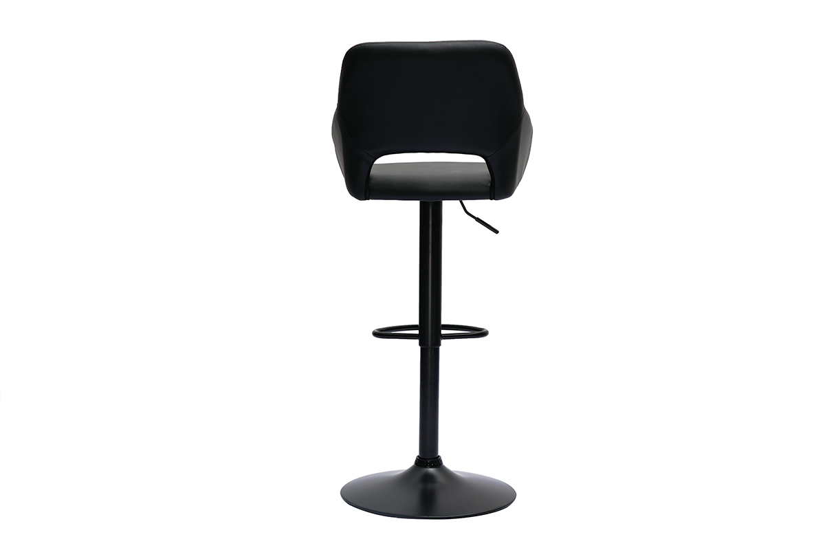 Tabourets de bar rglables noirs (lot de 2) LAURETTE