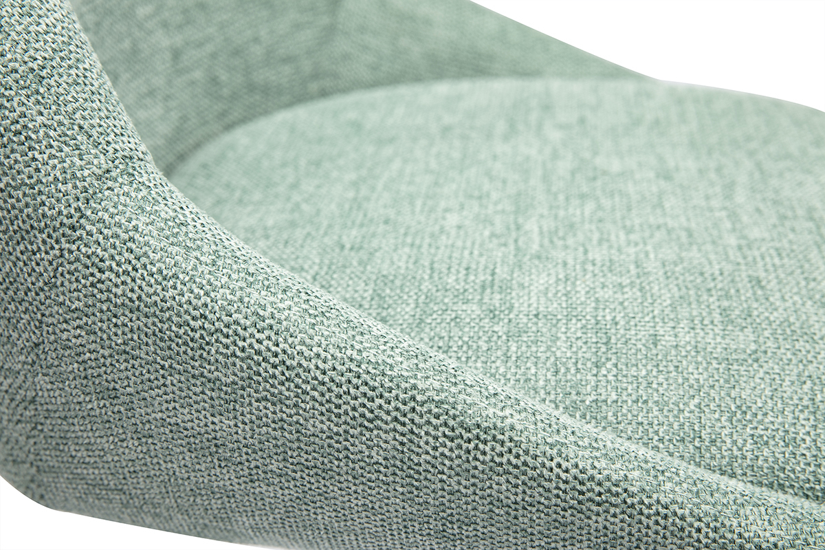 Tabourets de bar rglables pivotants 360 en tissu effet velours textur vert cladon et mtal (lot de 2) ALESS